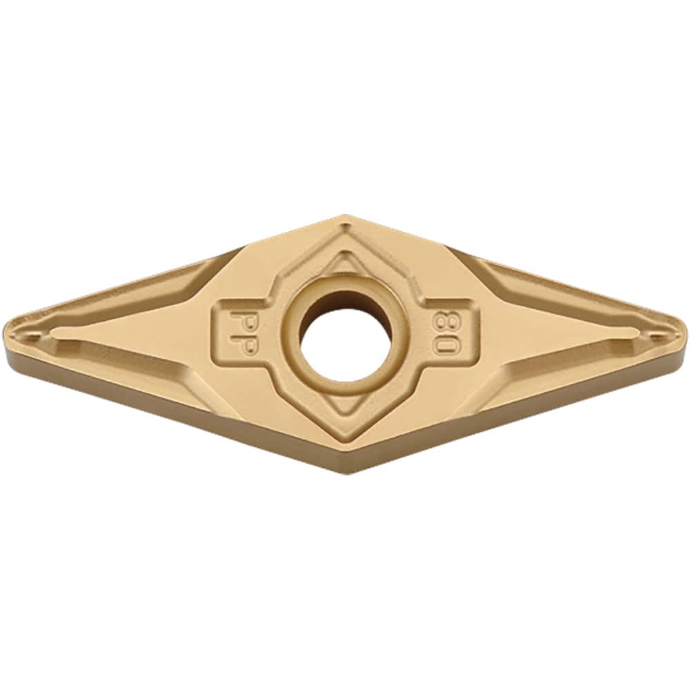 VNMG160404PP CA025P Carbide Turning Insert TiCl2O3/TiN Finish, Neutral, 3/8″ Inscribed Circle, 0.0157″ Corner Radius, 0.1874″ Thick, 35° Diamond, Series CA0P