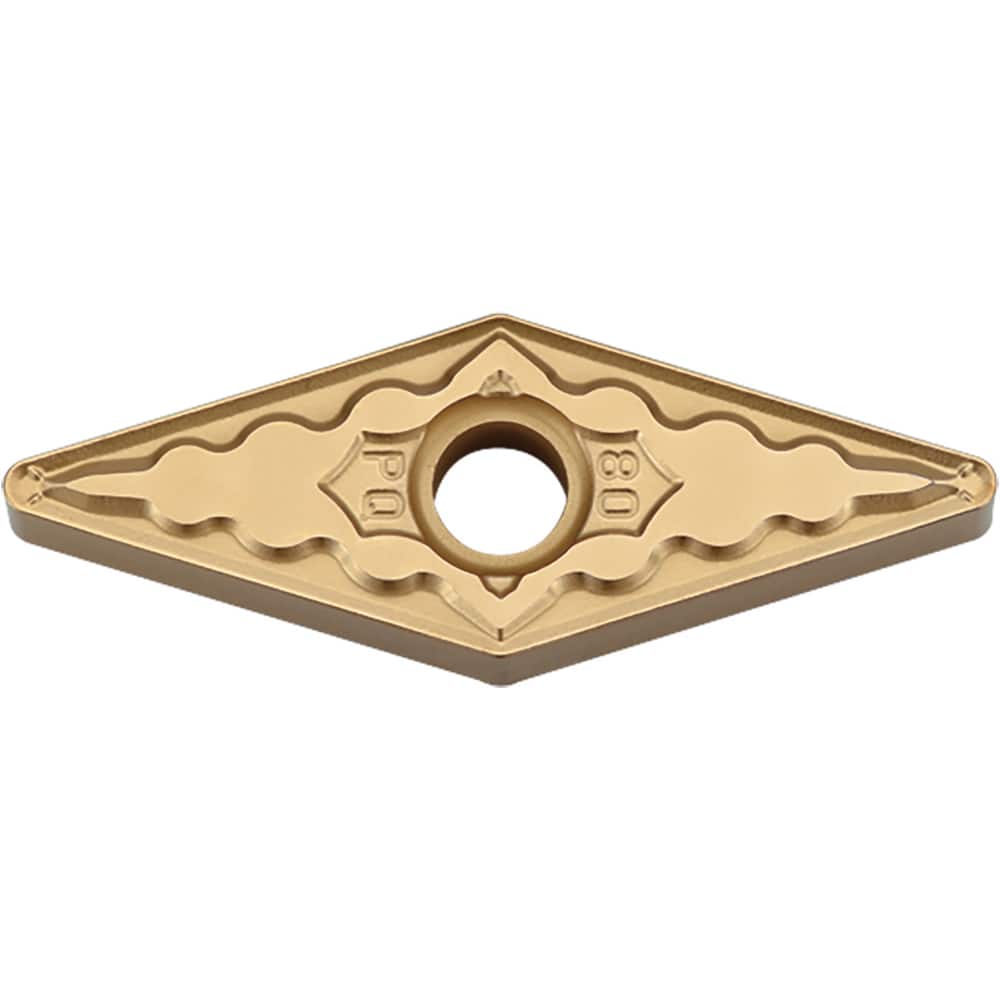 VNMG160408PQ CA5515 Carbide Turning Insert TiCl2O3/TiN Finish, Neutral, 3/8″ Inscribed Circle, 0.0315″ Corner Radius, 0.1874″ Thick, 35° Diamond, Series CA55