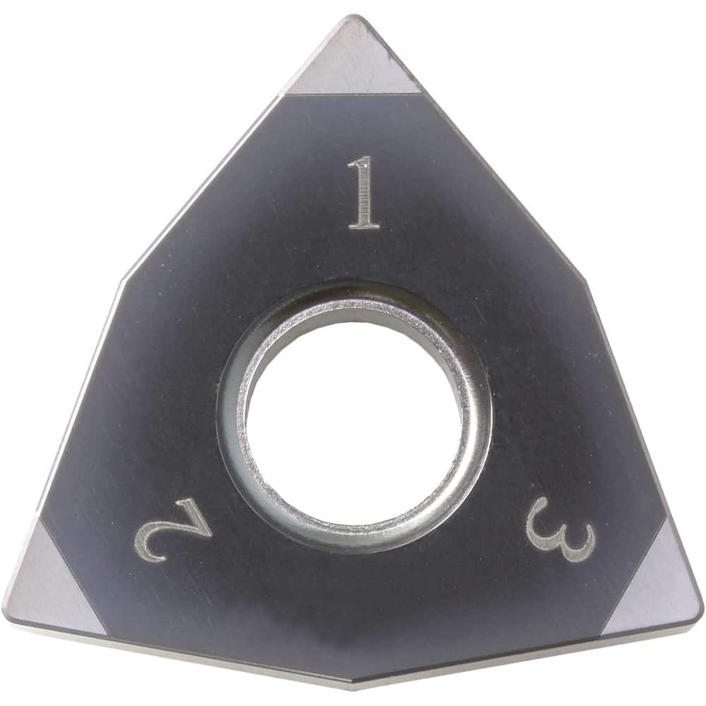 WNGA080408S01225ME CBN Turning Insert Megacoat Finish, Neutral, 1/2″ Inscribed Circle, 0.0315″ Corner Radius, 0.1874″ Thick, 80° Trigon, Series KBN