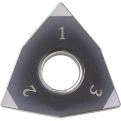 WNGA080408S01225ME CBN Turning Insert Megacoat Finish, Neutral, 1/2″ Inscribed Circle, 0.0315″ Corner Radius, 0.1874″ Thick, 80° Trigon, Series KBN