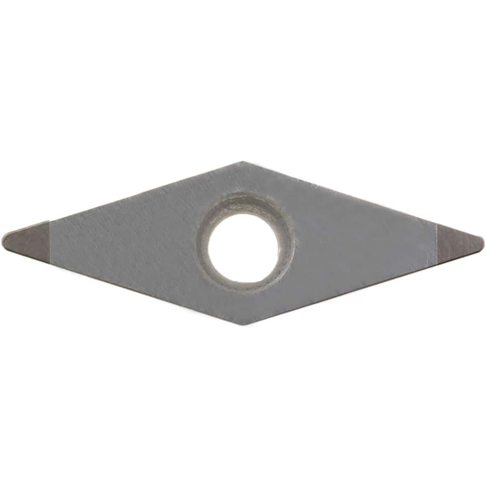 VBGW160402T00815ME Honeycomb CBN Turning Insert Megacoat Finish, Neutral, 3/8″ Inscribed Circle, 0.0079″ Corner Radius, 0.1874″ Thick, 35° Diamond, Series KBN