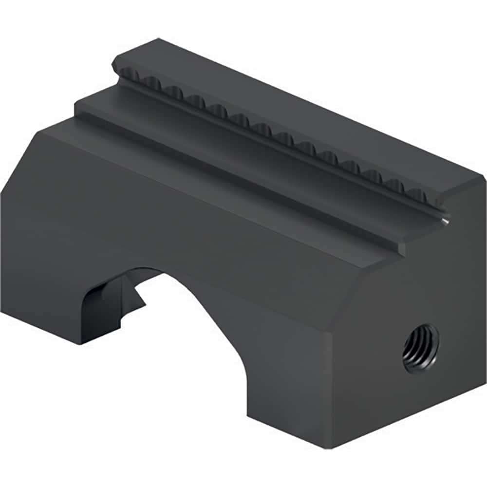 Schunk - Vise Jaws; Jaw Shape: Double Step ; Jaw Width (mm): 45.00 ; Jaw Width (Inch): 2 ; Jaw Width (Decimal Inch): 2 ; Jaw Height (mm): 22.00 ; Jaw Height (Inch): 1 - Exact Tooling