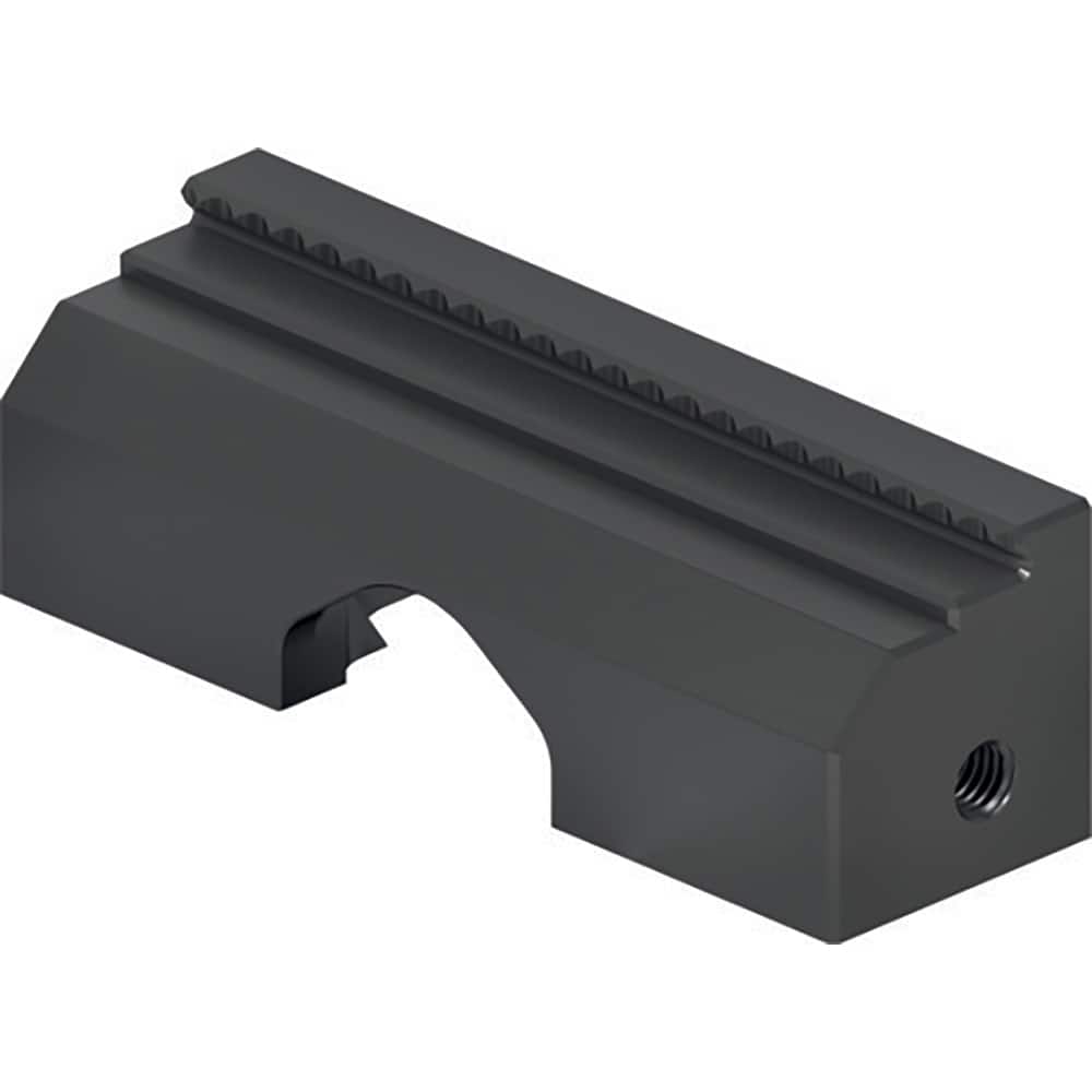 Schunk - Vise Jaws; Jaw Shape: Double Step ; Jaw Width (mm): 70.00 ; Jaw Width (Inch): 3 ; Jaw Width (Decimal Inch): 3 ; Jaw Height (mm): 22.00 ; Jaw Height (Inch): 1 - Exact Tooling