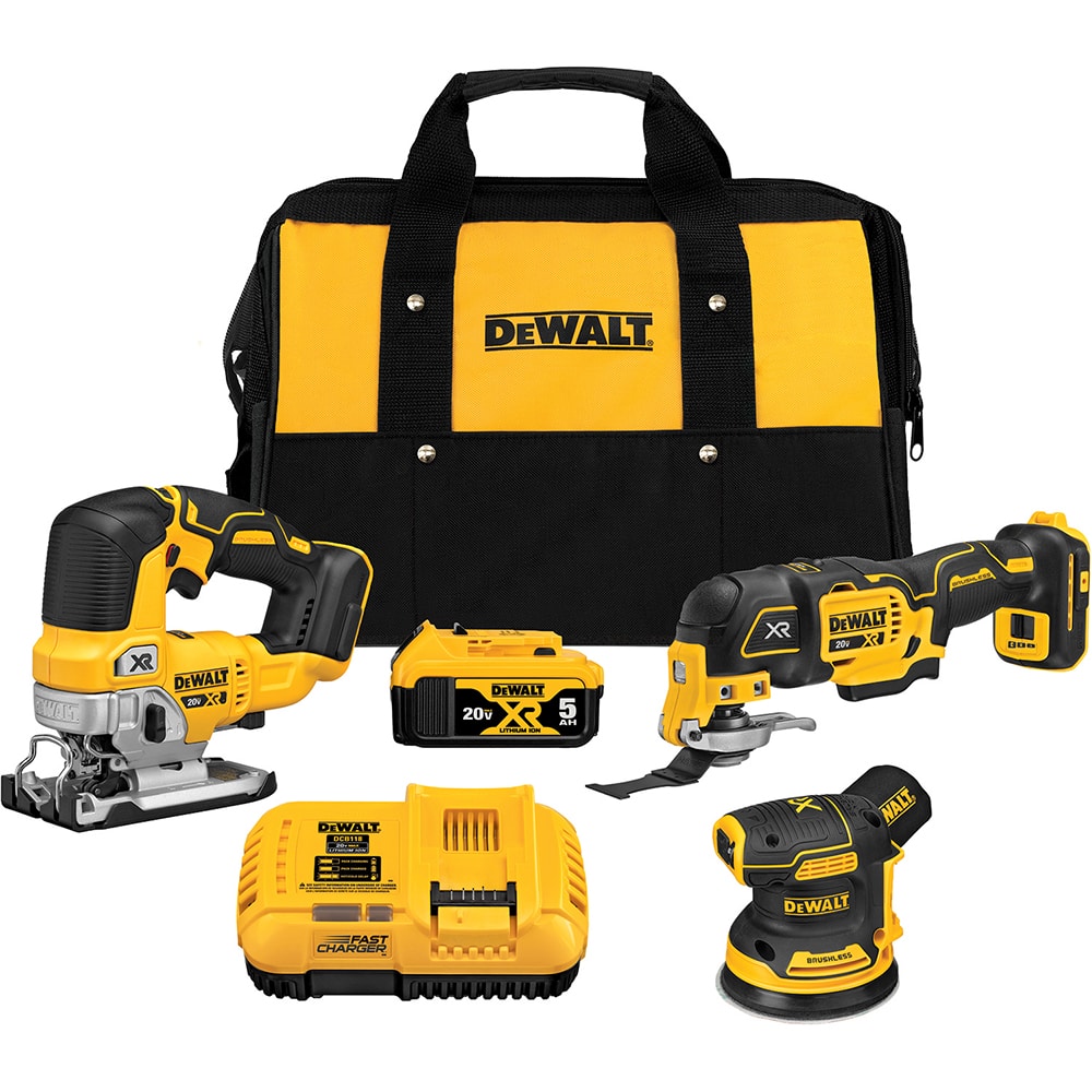 DeWALT - Cordless Tool Combination Kits; Voltage: 20 ; Tools: Oscillating Multi-Tool; Jig Saw ; Battery Chemistry: Lithium Ion ; Battery Series: 20V MAX ; Battery Included: Yes ; Number of Batteries: 1 - Exact Tooling