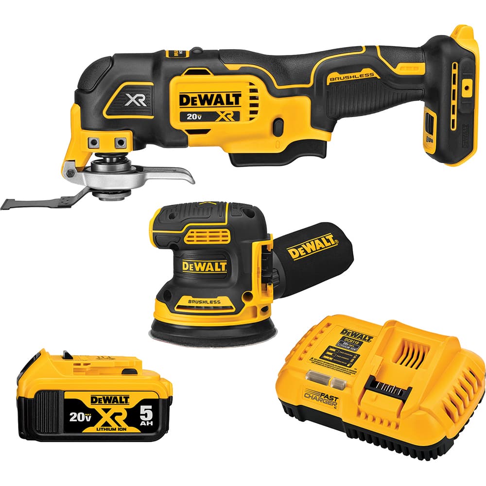 DeWALT - Cordless Tool Combination Kits; Voltage: 20 ; Tools: Oscillating Multi-Tool ; Battery Chemistry: Lithium Ion ; Battery Series: 20V MAX ; Battery Included: Yes ; Number of Batteries: 1 - Exact Tooling