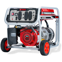 AI Power - Portable Power Generators; Fuel Type: Gasoline ; Starting Method: Manual ; Wattage: 5000 ; Wattage (kW): 5 ; Run Time Full Load (Hours): 6.00 ; Horsepower (HP): 7.5 - Exact Tooling
