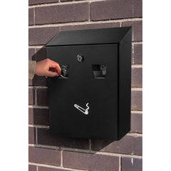 Alpine Industries - Cigarette-Waste Receptacles & Butt Cans; Type: Cigarette Disposal Station ; Material: Steel ; Wall Mount: Yes ; Height (Inch): 10.5 ; Width (Decimal Inch): 10.5000 ; Color/Finish: Black - Exact Tooling