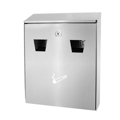 Alpine Industries - Cigarette-Waste Receptacles & Butt Cans; Type: Cigarette Disposal Station ; Material: Stainless Steel ; Wall Mount: Yes ; Height (Inch): 10.5 ; Width (Decimal Inch): 10.5000 ; Color/Finish: Stainless Steel - Exact Tooling