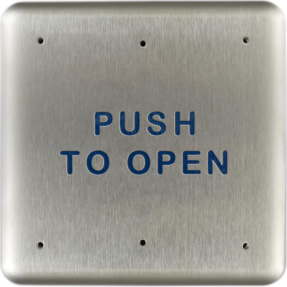 Dorma Kaba - Push Plates; Type: Square Push Plate ; Overall Length (Inch): 4-3/4 ; Finish/Coating: Brushed - Exact Tooling