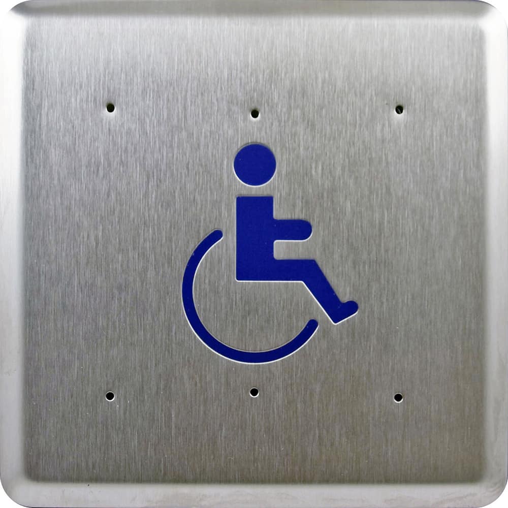 Dorma Kaba - Push Plates; Type: Square Push Plate ; Overall Length (Inch): 4-3/4 ; Finish/Coating: Brushed - Exact Tooling