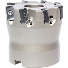 Kyocera - Indexable High-Feed Face Mills; Cutting Diameter (Decimal Inch): 1.1850 ; Maximum Depth of Cut (mm): 1.00 ; Arbor Hole Diameter (Decimal Inch): 0.5000 ; Overall Height (Decimal Inch): 1.5750 ; Series: MFH ; Cutter Style: MFH - Exact Tooling