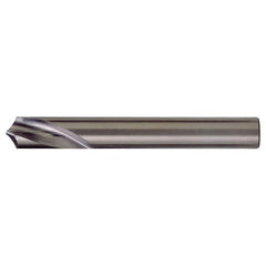 ‎3/8″ × 3-1/8″ OAL 90 Degree Carbide Radial NC Spotting Drills Bright - Exact Tooling