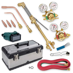 Hobart Welding Products - Oxygen/Acetylene Torch Kits; Type: Victor-Compatible ; Maximum Cutting: 1-1/2 (Inch); Welding Capacity: 1/8 (Inch) - Exact Tooling