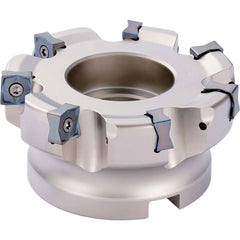 Kyocera - Indexable Square-Shoulder Face Mills; Cutting Diameter (mm): 50.00 ; Cutting Diameter (Decimal Inch): 1.9685 ; Arbor Hole Diameter (mm): 22.00 ; Lead Angle: 88 ; Overall Height (mm): 40.00000 ; Insert Compatibility: SNMU130508EN-GM; SNMU130508E - Exact Tooling