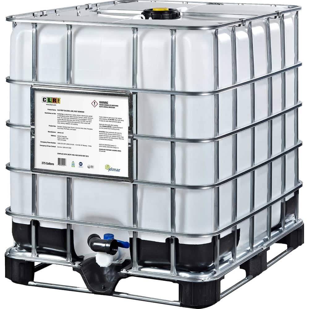 CLR Pro - All-Purpose Cleaners & Degreasers; Type: Lime & Rust Remover; Cleaner/Degreaser ; Container Type: Tote ; Container Size: 275 gal ; Scent: Acidic; Slight ; Form: Liquid; Liquid Concentrate ; Material Application: Automotive; Bathrooms; Brass; Br - Exact Tooling