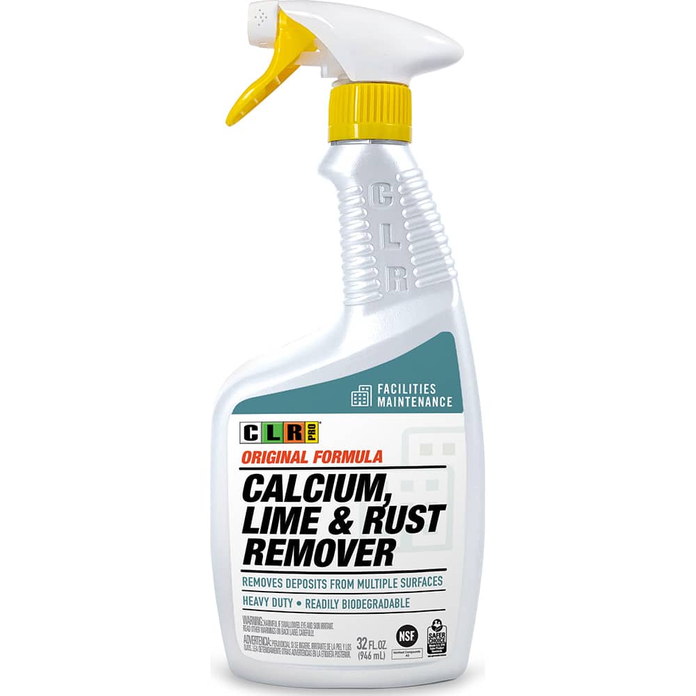 CLR Pro - All-Purpose Cleaners & Degreasers; Type: Calcium, Lime & Rust Remover; Cleaner/Degreaser ; Container Type: Spray Bottle ; Container Size: 32 oz ; Scent: Acidic; Slight ; Form: Spray ; Material Application: Automotive; Bathrooms; Brass; Brick; C - Exact Tooling