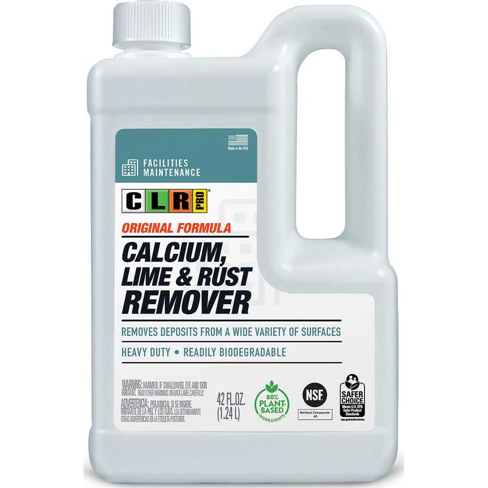 CLR Pro - All-Purpose Cleaners & Degreasers; Type: Calcium, Lime & Rust Remover; Cleaner/Degreaser ; Container Type: Spray Bottle ; Container Size: 42.5 oz ; Scent: Acidic; Slight ; Form: Liquid ; Material Application: Automotive; Bathrooms; Brass; Brick - Exact Tooling
