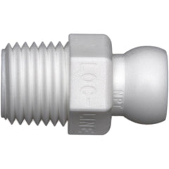Loc-Line - Coolant Hose Adapters, Connectors & Sockets; Type: Connector ; Hose Inside Diameter (Inch): 1/4 ; Thread Type: NonThreaded ; Connection Type: 1/8 NPT ; Body Material: Acetal ; Maximum Flow Rate (GPM): 4.17 - Exact Tooling