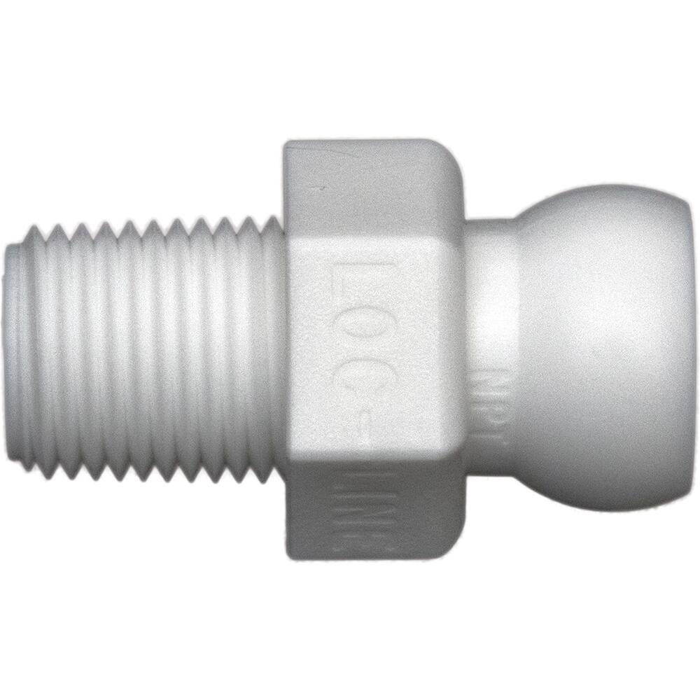 Loc-Line - Coolant Hose Adapters, Connectors & Sockets; Type: Connector ; Hose Inside Diameter (Inch): 1/4 ; Thread Type: NonThreaded ; Connection Type: 1/8 NPT ; Body Material: Acetal ; Maximum Flow Rate (GPM): 4.17 - Exact Tooling