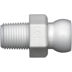 Loc-Line - Coolant Hose Adapters, Connectors & Sockets; Type: Connector ; Hose Inside Diameter (Inch): 1/4 ; Thread Type: NonThreaded ; Connection Type: 1/8 NPT ; Body Material: Acetal ; Maximum Flow Rate (GPM): 4.17 - Exact Tooling