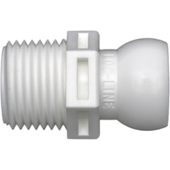 Loc-Line - Coolant Hose Adapters, Connectors & Sockets; Type: Connector ; Hose Inside Diameter (Inch): 1/2 ; Thread Type: NonThreaded ; Connection Type: 1/2 NPT ; Body Material: Acetal ; Maximum Flow Rate (GPM): 7.92 - Exact Tooling
