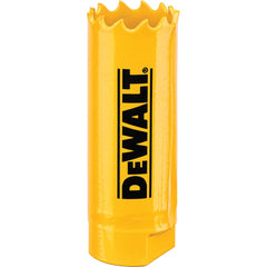 DeWALT - Hole Saws; Saw Diameter (Inch): 7/8 ; Cutting Depth (Inch): 1-3/4 ; Saw Material: Bi-Metal ; Cutting Edge Style: Toothed Edge ; Material Application: Metal; Plastic; Wood ; Pipe Size Compatibility (Inch): 1 - Exact Tooling