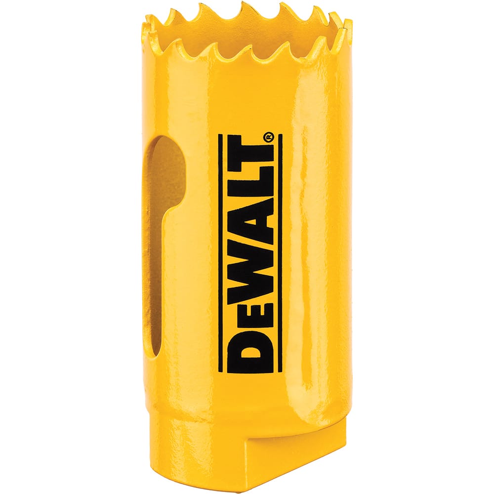 DeWALT - Hole Saws; Saw Diameter (Inch): 1-1/16 ; Cutting Depth (Inch): 1-3/4 ; Saw Material: Bi-Metal ; Cutting Edge Style: Toothed Edge ; Material Application: Metal; Plastic; Wood ; Pipe Tap Compatibility (Inch): 2 - Exact Tooling