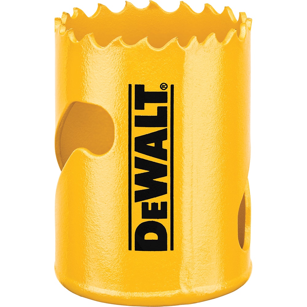 DeWALT - Hole Saws; Saw Diameter (Inch): 1-1/2 ; Cutting Depth (Inch): 1-3/4 ; Saw Material: Bi-Metal ; Cutting Edge Style: Toothed Edge ; Material Application: Metal; Plastic; Wood ; Pipe Size Compatibility (Inch): 4-1/8 - Exact Tooling