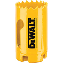 DeWALT - Hole Saws; Saw Diameter (Inch): 1-3/8 ; Cutting Depth (Inch): 1-3/4 ; Saw Material: Bi-Metal ; Cutting Edge Style: Toothed Edge ; Material Application: Metal; Plastic; Wood ; Pipe Size Compatibility (Inch): 1/2 - Exact Tooling