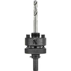 DeWALT - Hole-Cutting Tool Arbors; Tool Compatibility: Hole Saws ; Minimum Tool Diameter Compatibility (Inch): 1-1/4 ; Maximum Tool Diameter Compatibility (Inch): 6 ; Shank Type: Hex ; Shank Cross-Section Shape: Hex ; Integral Pilot Type: None - Exact Tooling