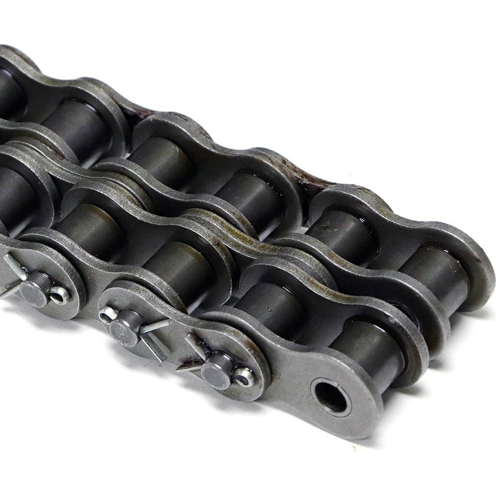 Shuster - 100-2COTX10, 1-1/4" Pitch, ANSI 100-2, Cottered Double Strand Chain - Exact Tooling