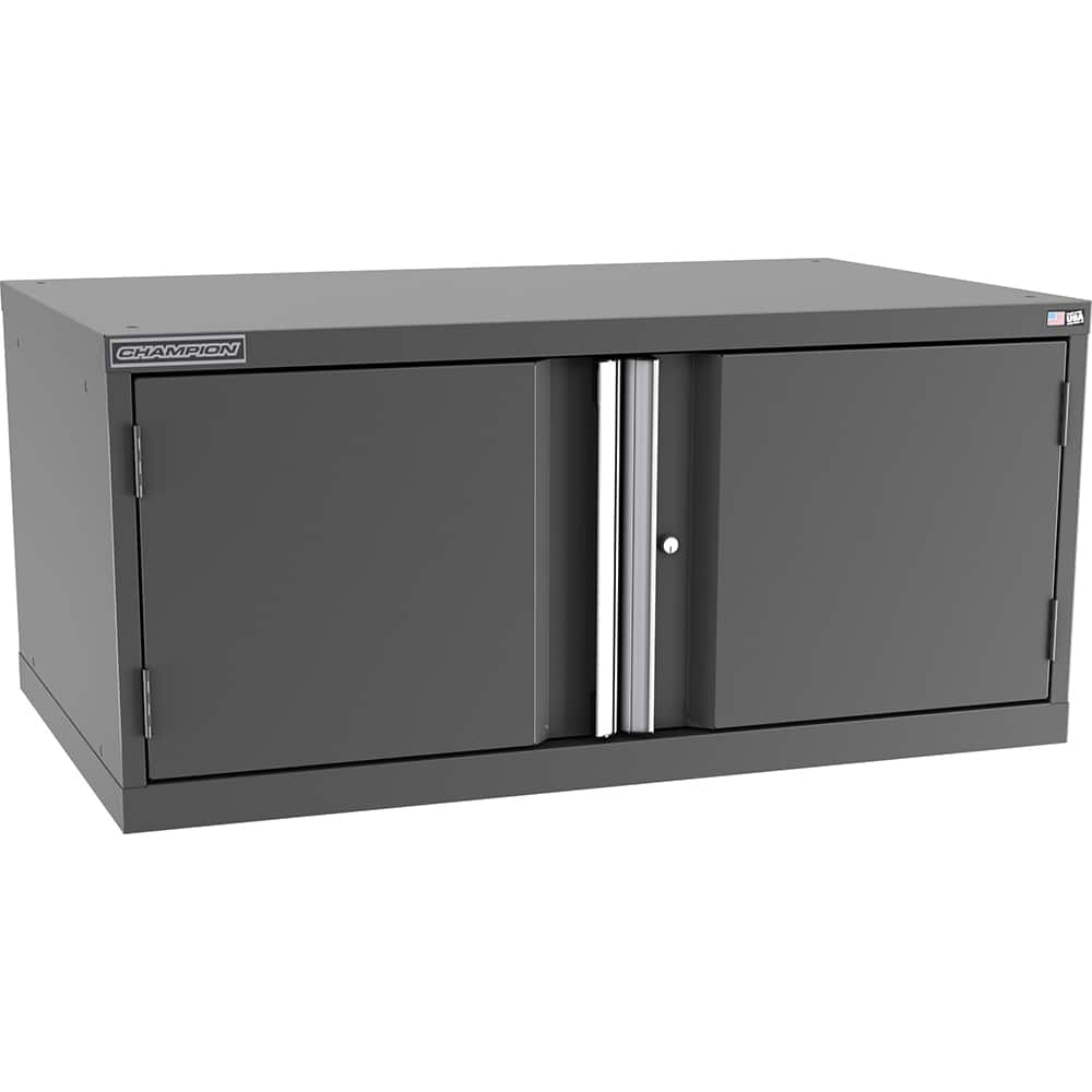 Champion Tool Storage - Storage Cabinets; Type: Stacked/Overhead Extra Wide Door Cabinet ; Width (Inch): 47 ; Depth (Inch): 28-1/2 ; Height (Inch): 21-5/8 ; Number of Shelves: 2 ; Material: Steel - Exact Tooling