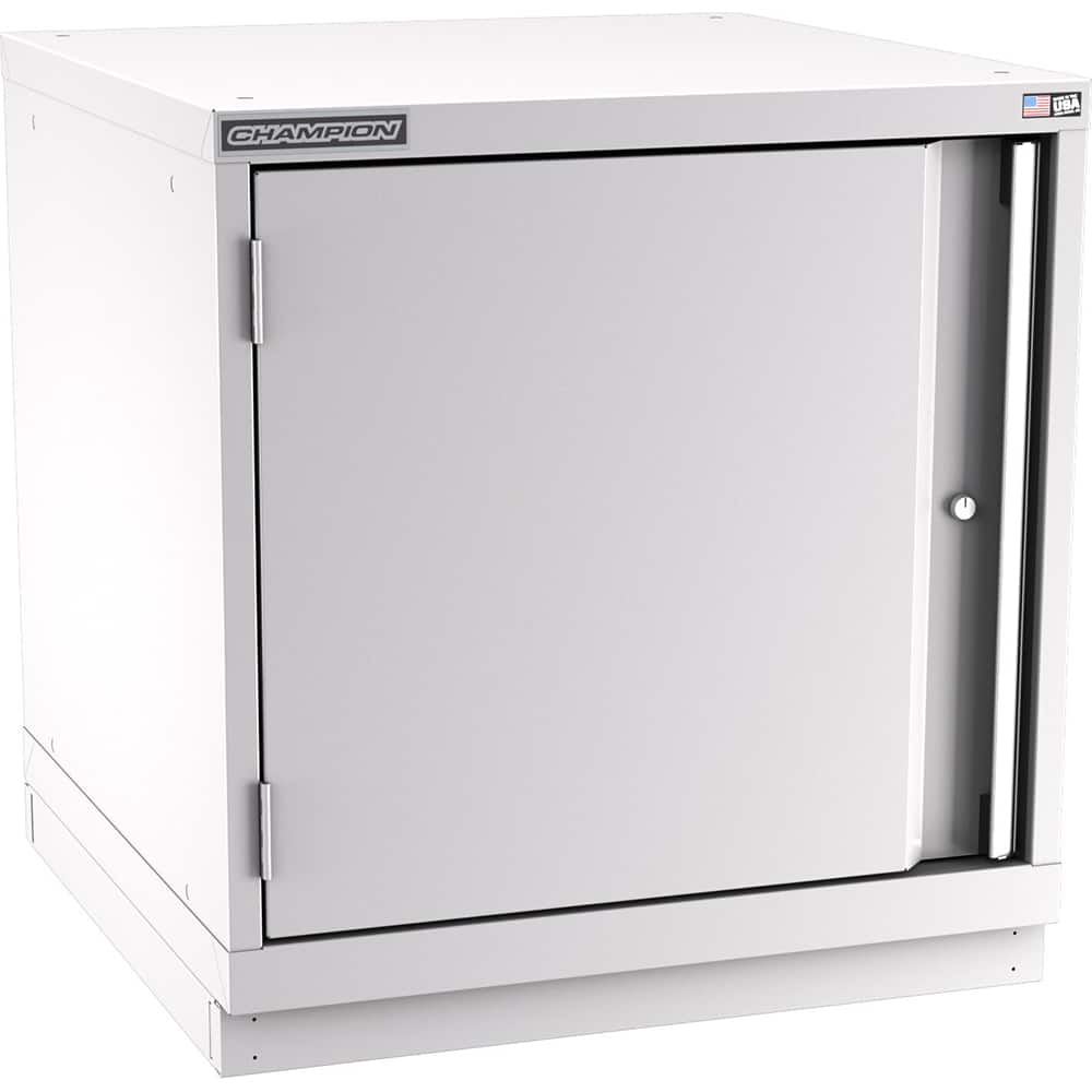 Champion Tool Storage - Storage Cabinets; Type: Desk-Height Standard Wide Door Cabinet ; Width (Inch): 28-1/4 ; Depth (Inch): 28-1/2 ; Height (Inch): 29-7/8 ; Number of Shelves: 2 ; Material: Steel - Exact Tooling