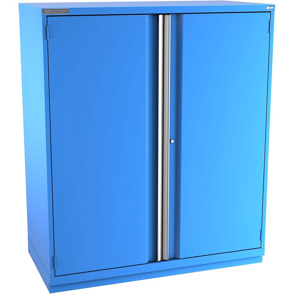 Champion Tool Storage - Storage Cabinets; Type: Eye-Level Plus Height Double Wide Door Cabinet ; Width (Inch): 56-1/2 ; Depth (Inch): 28-1/2 ; Height (Inch): 66-3/8 ; Number of Shelves: 5 ; Material: Steel - Exact Tooling