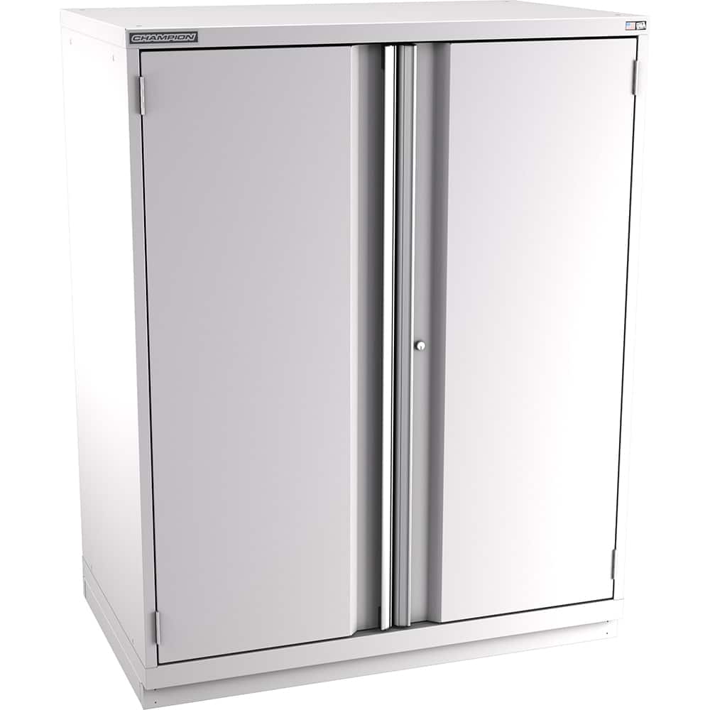 Champion Tool Storage - Storage Cabinets; Type: Eye-Level Height Extra Wide Door Cabinet ; Width (Inch): 47 ; Depth (Inch): 28-1/2 ; Height (Inch): 59-1/2 ; Number of Shelves: 5 ; Material: Steel - Exact Tooling