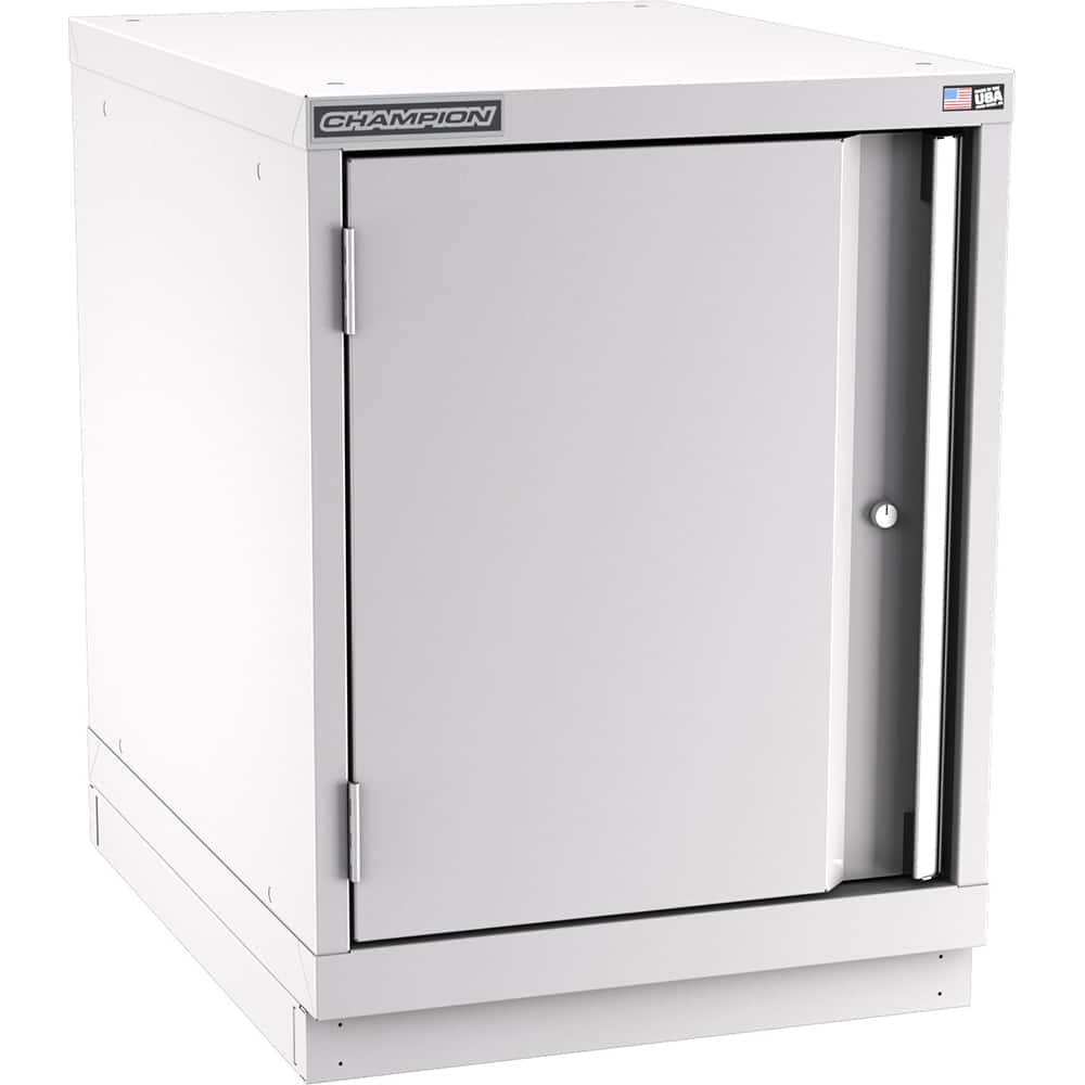 Champion Tool Storage - Storage Cabinets; Type: Desk-Height Narrow Wide Door Cabinet ; Width (Inch): 22-3/16 ; Depth (Inch): 28-1/2 ; Height (Inch): 29-7/8 ; Number of Shelves: 2 ; Material: Steel - Exact Tooling