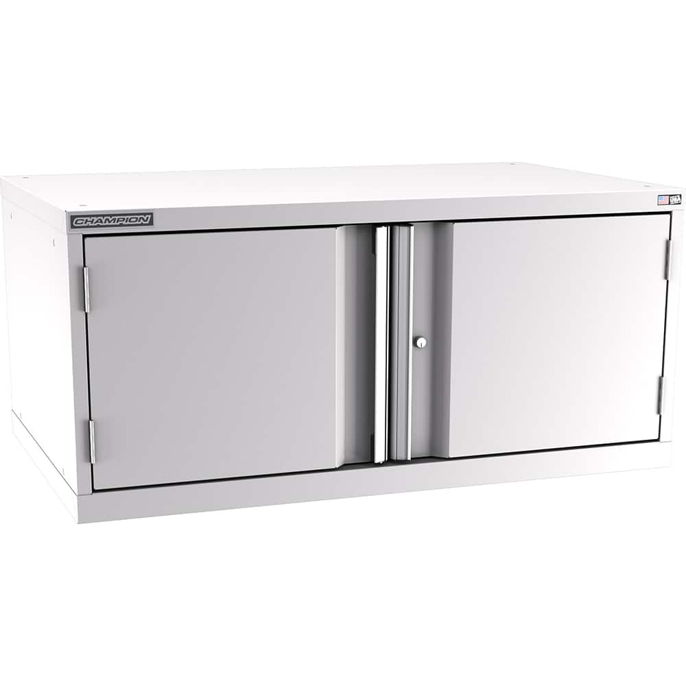 Champion Tool Storage - Storage Cabinets; Type: Stacked/Overhead Extra Wide Door Cabinet ; Width (Inch): 47 ; Depth (Inch): 28-1/2 ; Height (Inch): 21-5/8 ; Number of Shelves: 2 ; Material: Steel - Exact Tooling