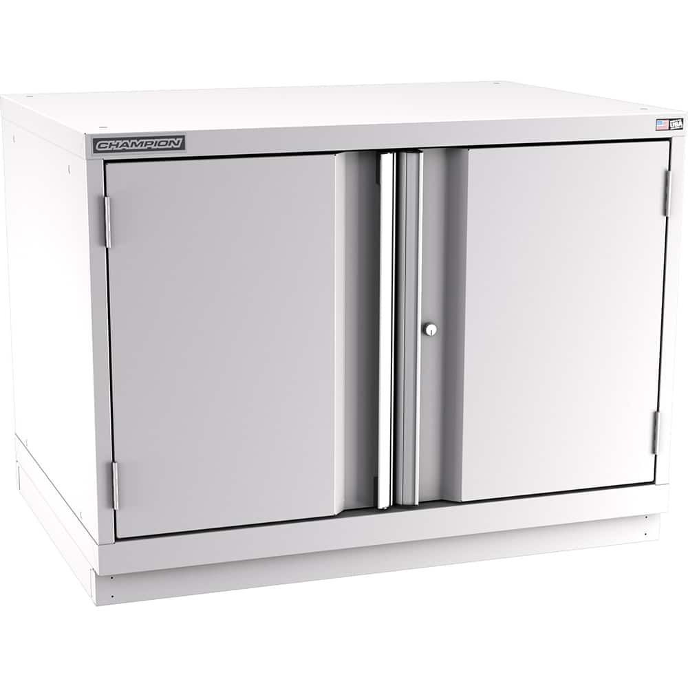 Champion Tool Storage - Storage Cabinets; Type: Desk-Height Standard Plus Wide Door Cabinet ; Width (Inch): 40-1/4 ; Depth (Inch): 28-1/2 ; Height (Inch): 29-7/8 ; Number of Shelves: 2 ; Material: Steel - Exact Tooling