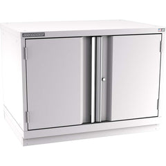 Champion Tool Storage - Storage Cabinets; Type: Desk-Height Standard Plus Wide Door Cabinet ; Width (Inch): 40-1/4 ; Depth (Inch): 28-1/2 ; Height (Inch): 29-7/8 ; Number of Shelves: 2 ; Material: Steel - Exact Tooling