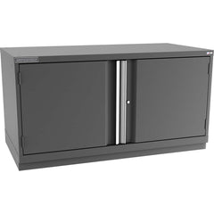Champion Tool Storage - Storage Cabinets; Type: Desk-Height Double Wide Door Cabinet ; Width (Inch): 56-1/2 ; Depth (Inch): 28-1/2 ; Height (Inch): 29-7/8 ; Number of Shelves: 2 ; Material: Steel - Exact Tooling