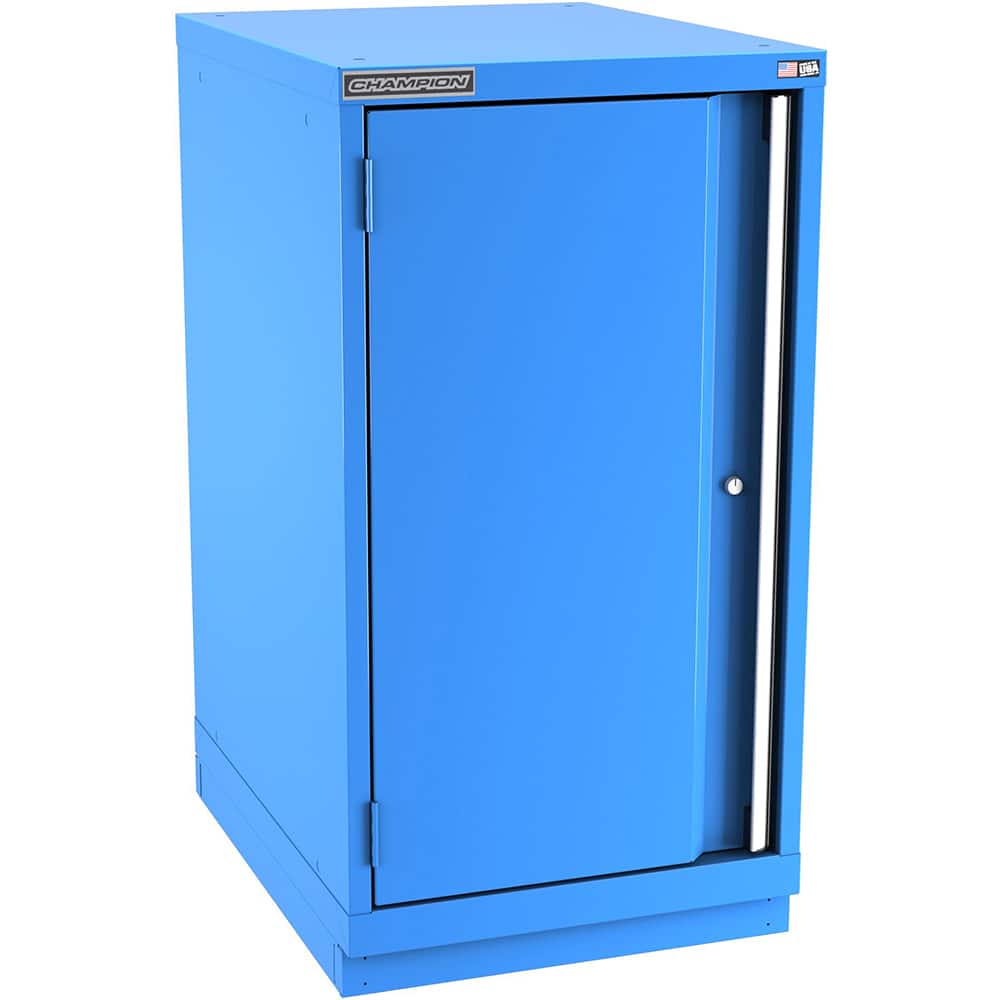 Champion Tool Storage - Storage Cabinets; Type: Counter-Height Narrow Wide Door Cabinet ; Width (Inch): 22-3/16 ; Depth (Inch): 28-1/2 ; Height (Inch): 41-3/4 ; Number of Shelves: 3 ; Material: Steel - Exact Tooling