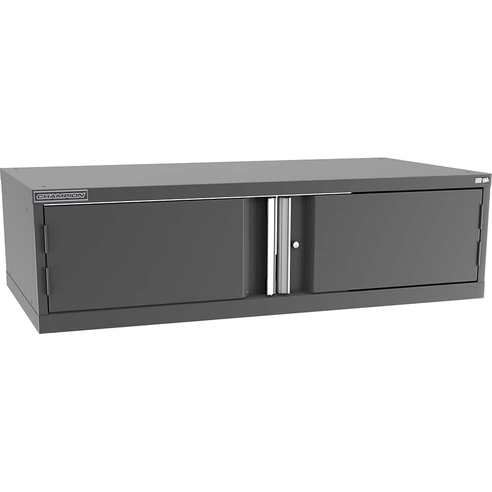 Champion Tool Storage - Storage Cabinets; Type: Stacked/Overhead Double Wide Door Cabinet ; Width (Inch): 56-1/2 ; Depth (Inch): 28-1/2 ; Height (Inch): 15-3/4 ; Number of Shelves: 1 ; Material: Steel - Exact Tooling