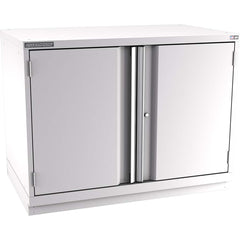 Champion Tool Storage - Storage Cabinets; Type: Bench-Height Extra Wide Door Cabinet ; Width (Inch): 47 ; Depth (Inch): 28-1/2 ; Height (Inch): 35-7/8 ; Number of Shelves: 3 ; Material: Steel - Exact Tooling
