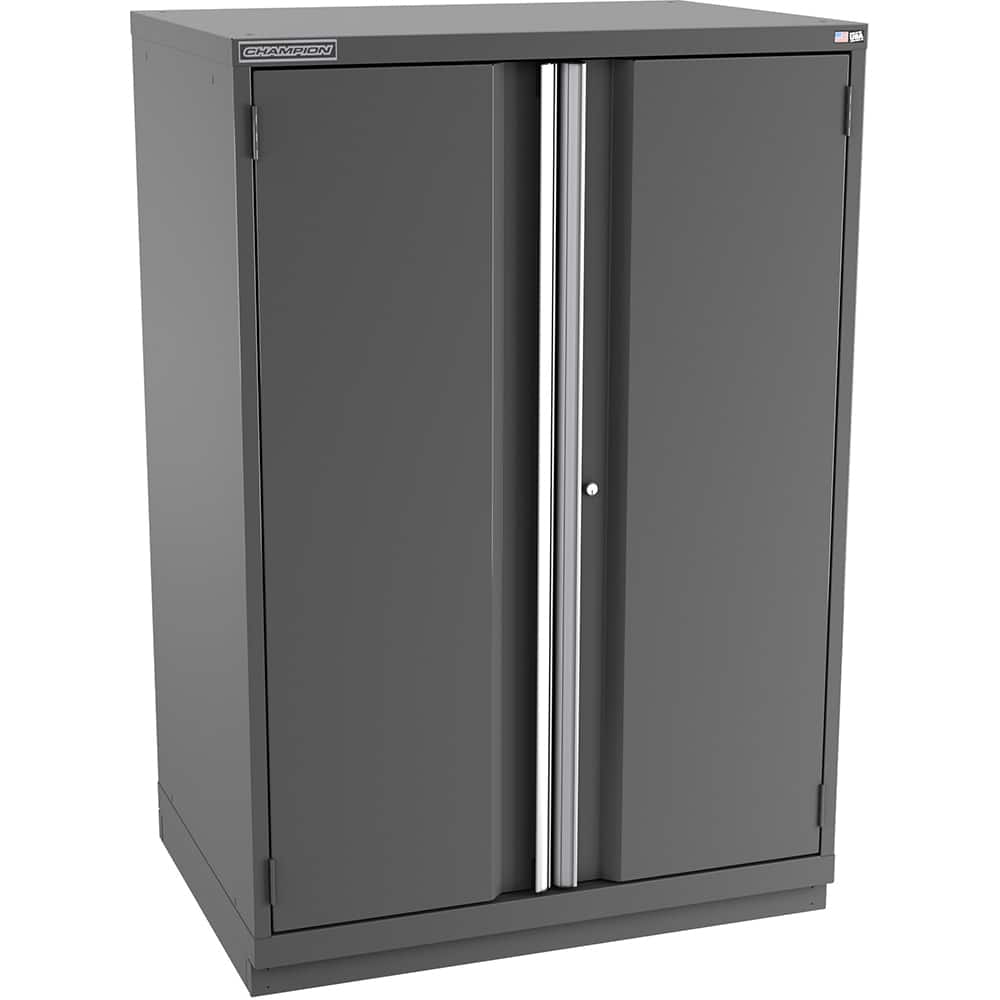 Champion Tool Storage - Storage Cabinets; Type: Eye-Level Height Standard Plus Wide Door Cabinet ; Width (Inch): 40-1/4 ; Depth (Inch): 28-1/2 ; Height (Inch): 59-1/2 ; Number of Shelves: 5 ; Material: Steel - Exact Tooling