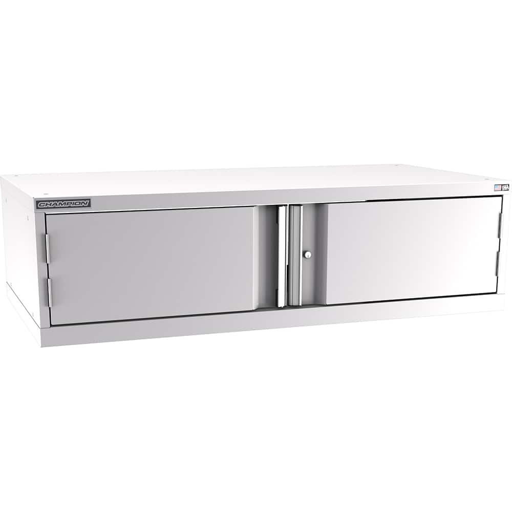 Champion Tool Storage - Storage Cabinets; Type: Stacked/Overhead Double Wide Door Cabinet ; Width (Inch): 56-1/2 ; Depth (Inch): 28-1/2 ; Height (Inch): 15-3/4 ; Number of Shelves: 1 ; Material: Steel - Exact Tooling