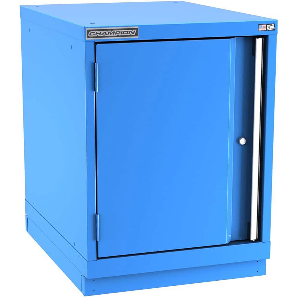 Champion Tool Storage - Storage Cabinets; Type: Desk-Height Narrow Wide Door Cabinet ; Width (Inch): 22-3/16 ; Depth (Inch): 28-1/2 ; Height (Inch): 29-7/8 ; Number of Shelves: 2 ; Material: Steel - Exact Tooling