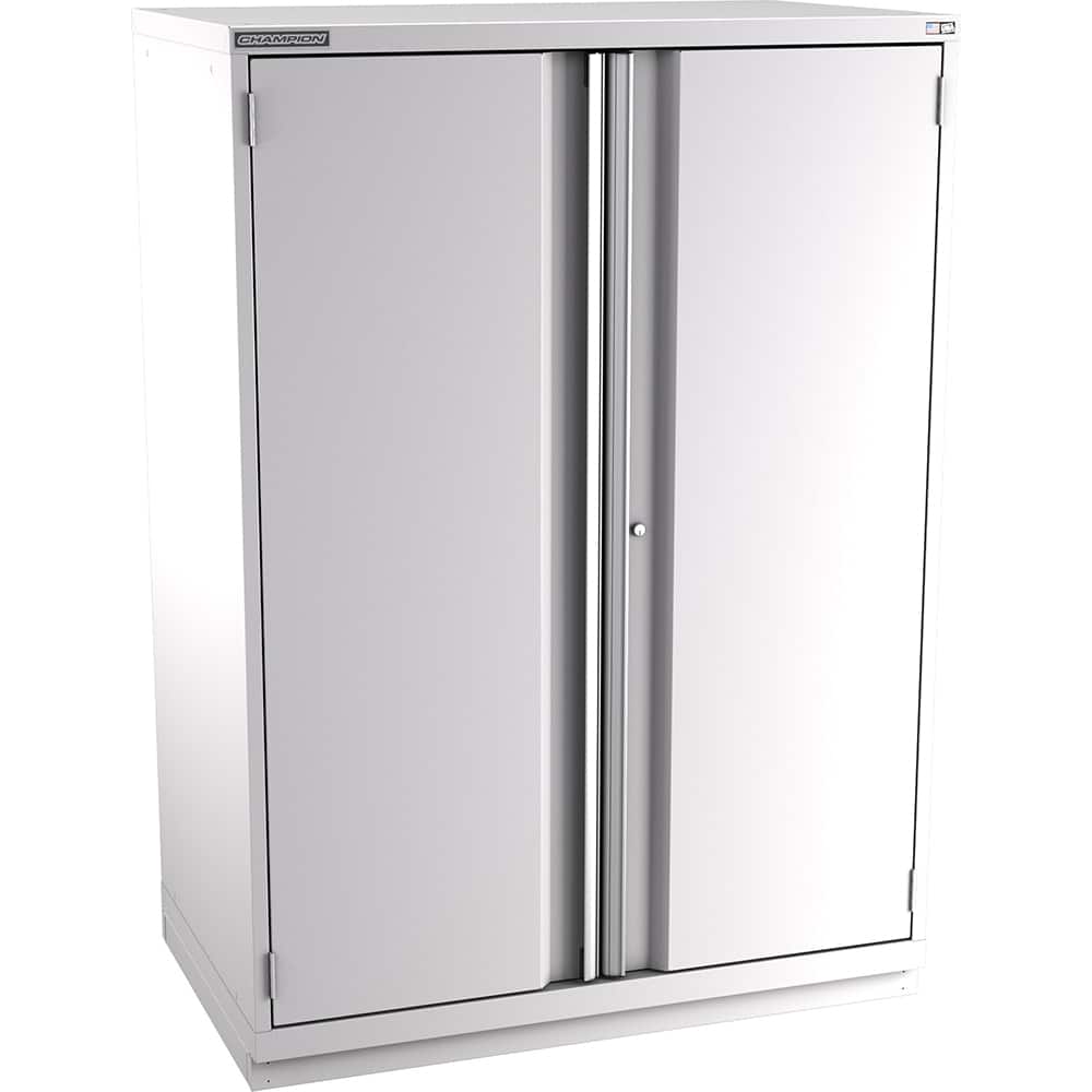 Champion Tool Storage - Storage Cabinets; Type: Eye-Level Plus Height Extra Wide Door Cabinet ; Width (Inch): 47 ; Depth (Inch): 28-1/2 ; Height (Inch): 66-3/8 ; Number of Shelves: 5 ; Material: Steel - Exact Tooling