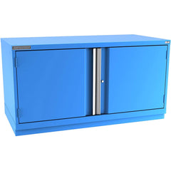 Champion Tool Storage - Storage Cabinets; Type: Desk-Height Double Wide Door Cabinet ; Width (Inch): 56-1/2 ; Depth (Inch): 28-1/2 ; Height (Inch): 29-7/8 ; Number of Shelves: 2 ; Material: Steel - Exact Tooling
