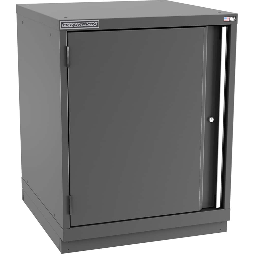 Champion Tool Storage - Storage Cabinets; Type: Bench-Height Standard Wide Door Cabinet ; Width (Inch): 28-1/4 ; Depth (Inch): 28-1/2 ; Height (Inch): 35-7/8 ; Number of Shelves: 3 ; Material: Steel - Exact Tooling