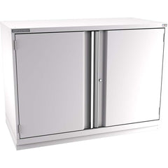 Champion Tool Storage - Storage Cabinets; Type: Counter-Height Double Wide Door Cabinet ; Width (Inch): 56-1/2 ; Depth (Inch): 28-1/2 ; Height (Inch): 41-3/4 ; Number of Shelves: 3 ; Material: Steel - Exact Tooling